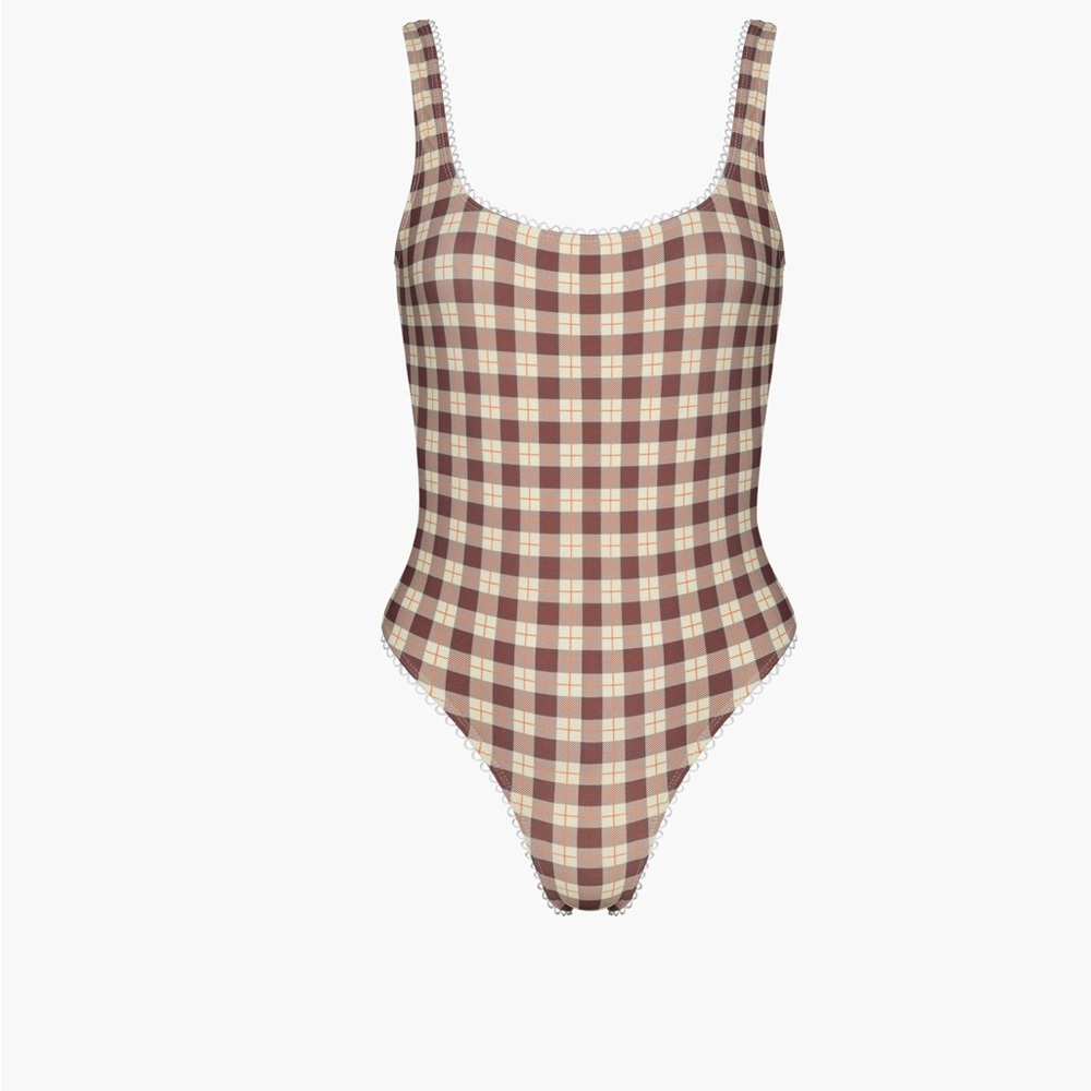 Oddli Plaid One-Piece Swimsuit